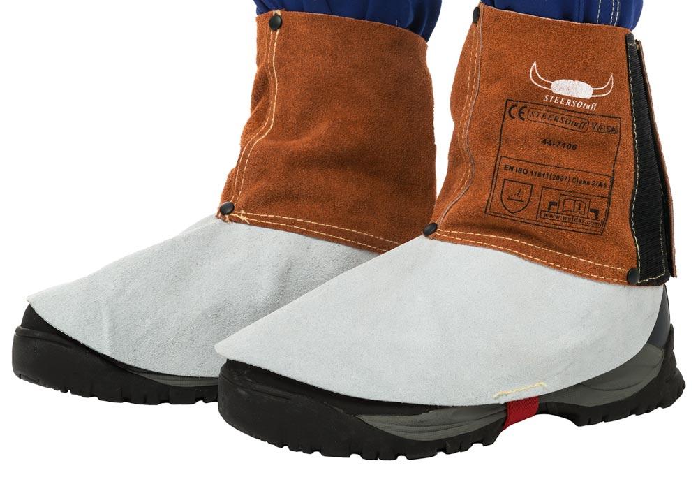 Ledergamaschen, Farbe lavabraun, 15 cm lang