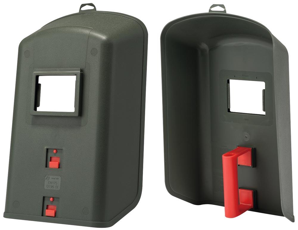 Handschutzschild, Kunststoff, grau, gerade Ausführung