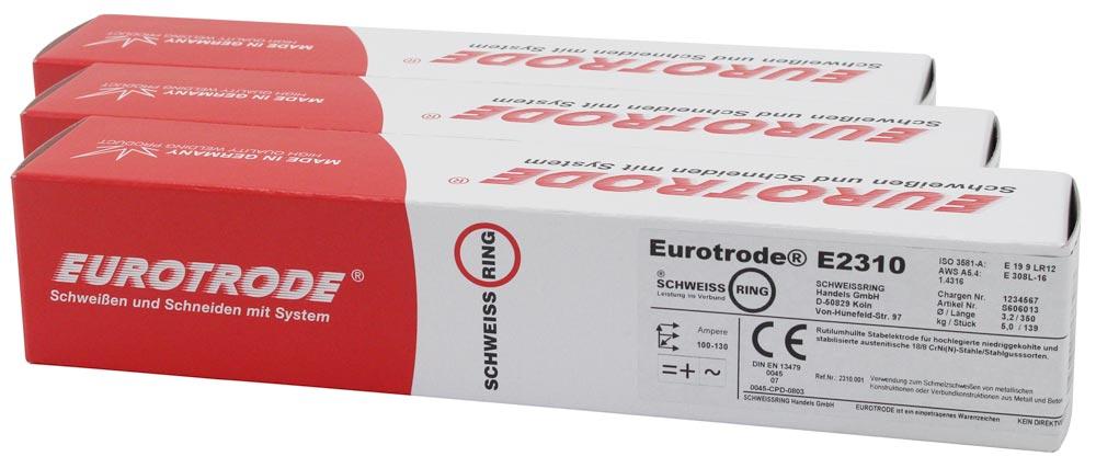 EUROTRODE Schweißelektrode Edelstahl 1.4316 E2310 3,2x350 mm