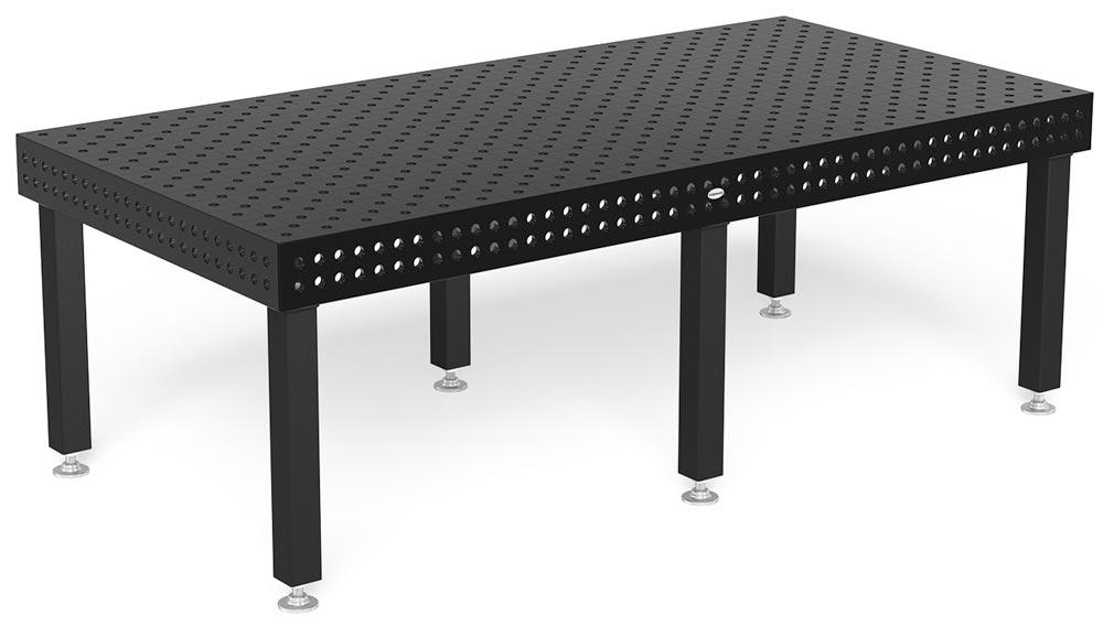 Schweißtisch Extreme 8.7, System 22, 2400x1200x150 mm, plasmanitriert, Fuß Grundausstattung 700