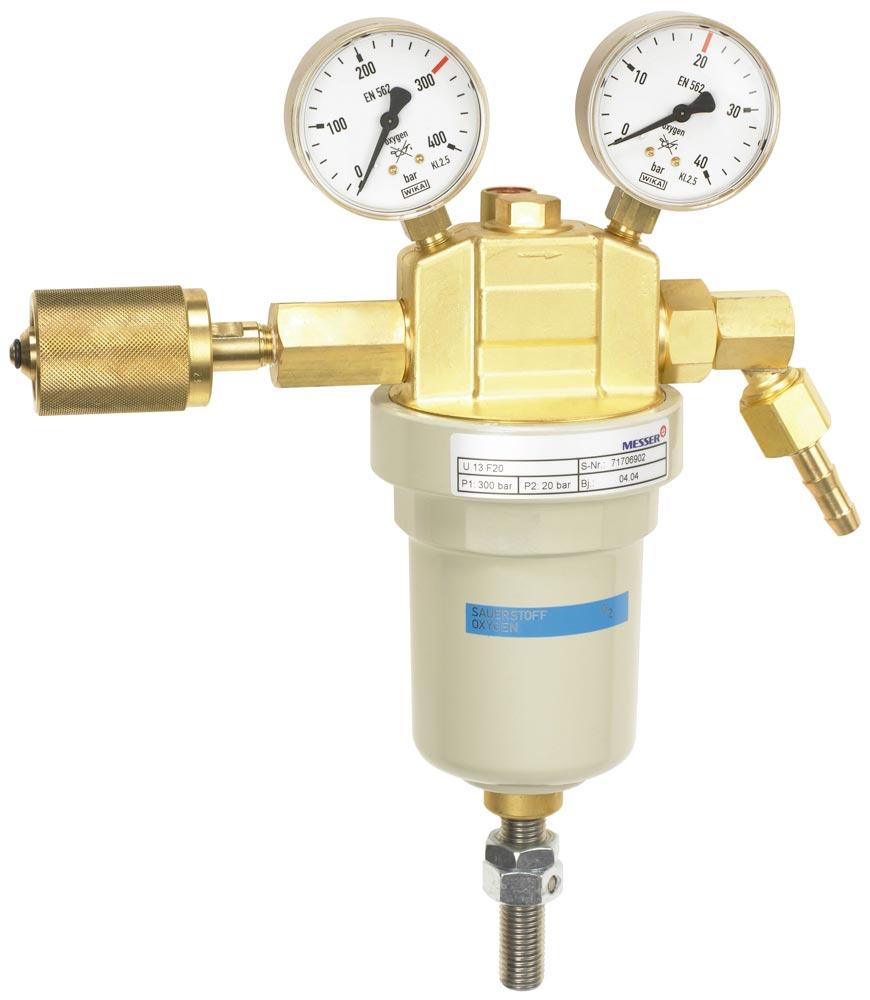 Flaschendruckminderer 300 bar, Sauerstoff, HD 10 bar, G1/2 Zoll