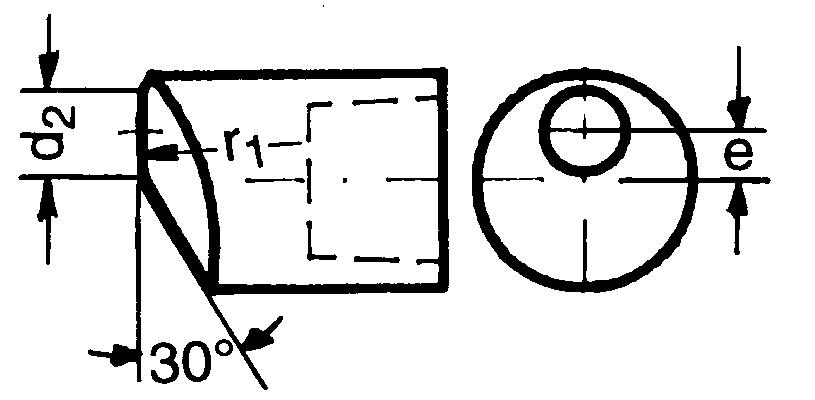 Elektrodenkappe DIN 44750/1:10, Form D,exentrisch,gerade, 13 mm