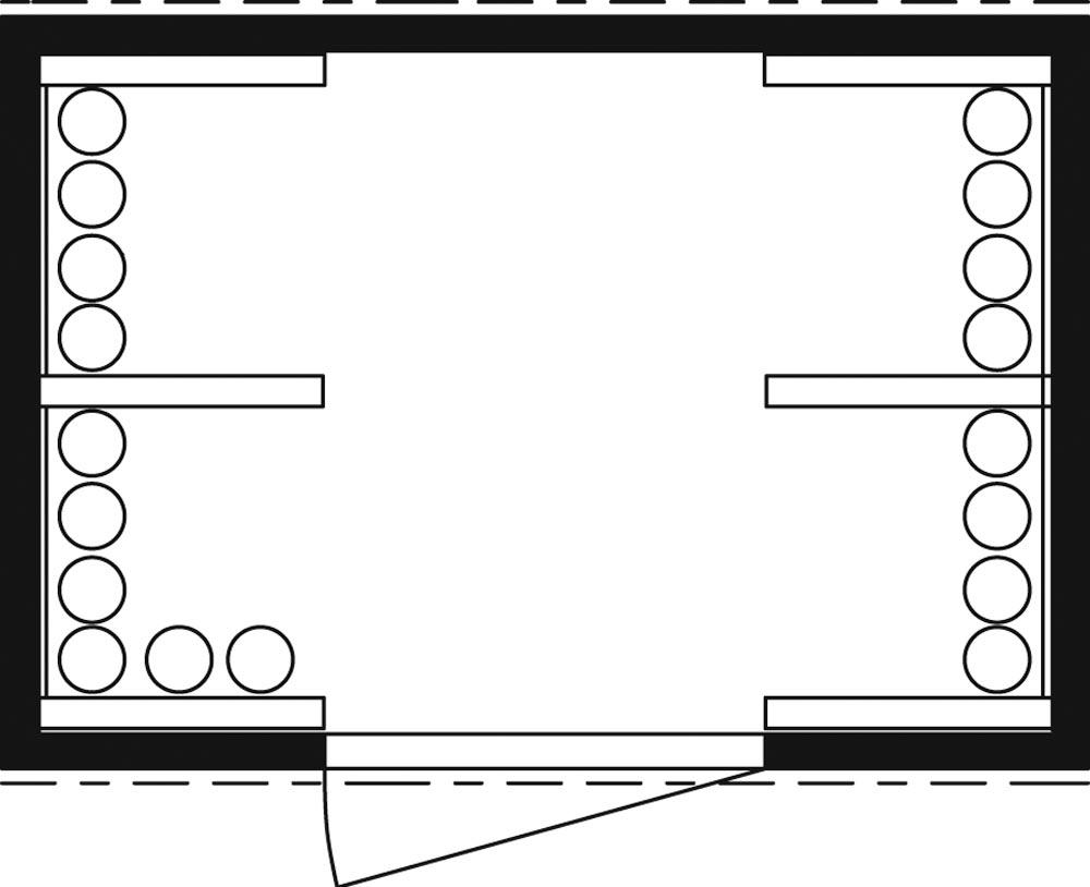 Safe-Gasmagazin, Verzinkt, ohne Boden, BxTxH 3005x2170x2250 mm, montiert, Kapazität 48 Flaschen 50 l