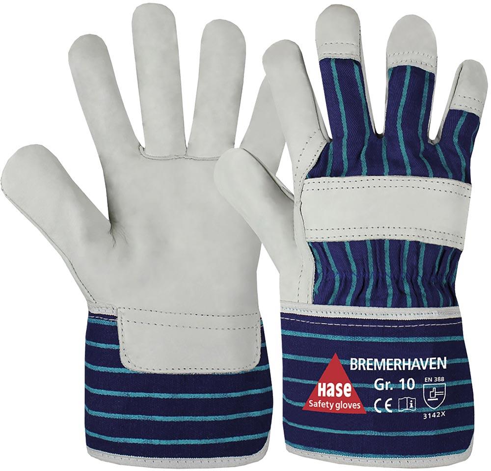 5-Fg.-Handschuh Bremerhaven, Farbe natur/blau, Gr. 11