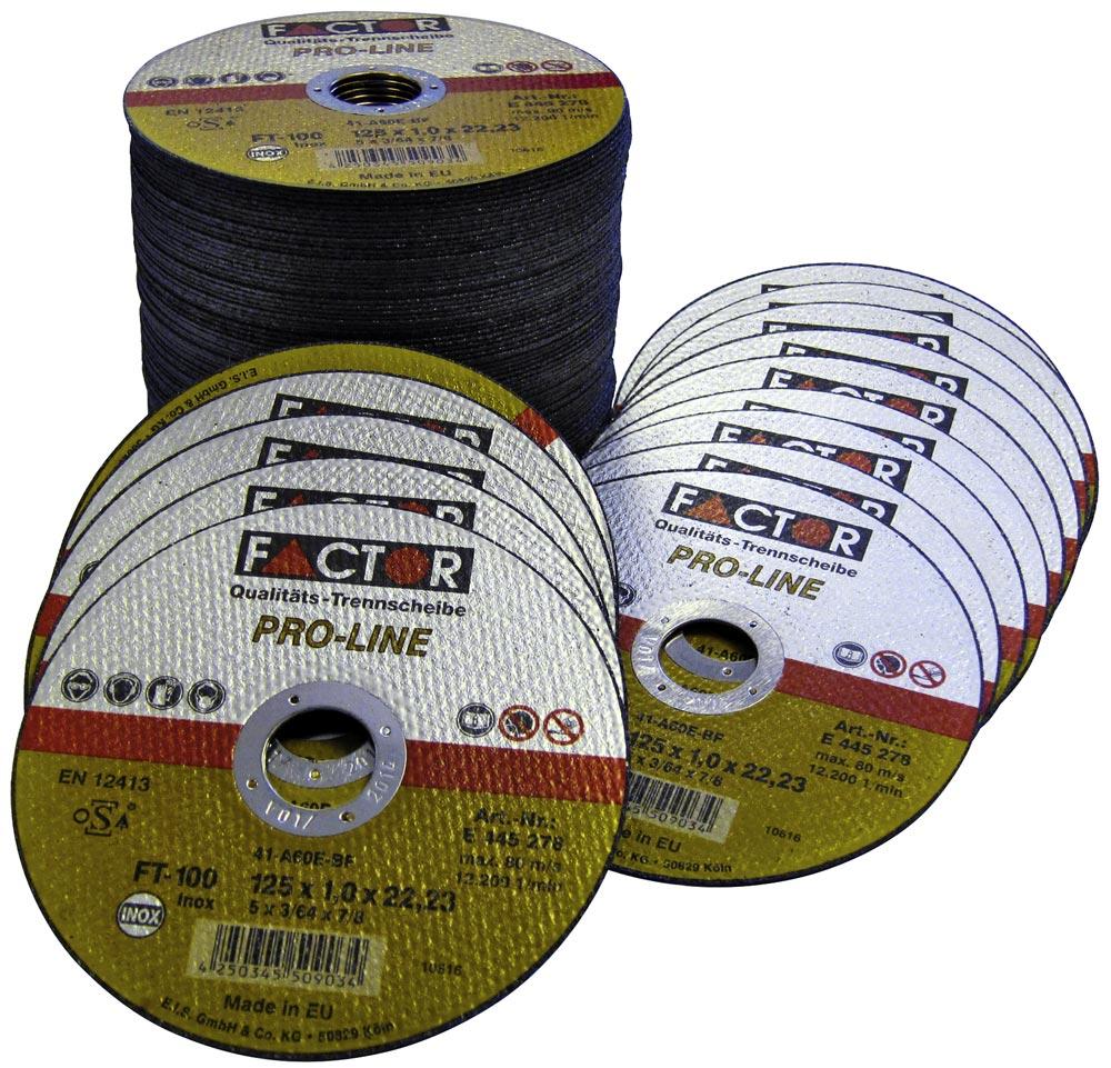 Trennscheiben PRO-LINE FT-100-INOX, 125 x 1,0 x 22,23 mm
