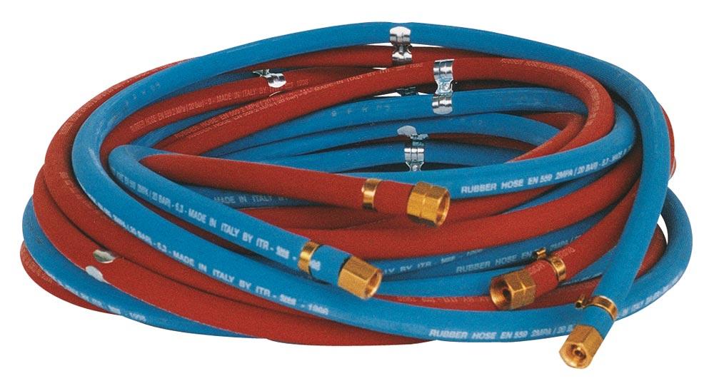 Autogenschläuche 20 m, konfektioniert 9x3,5+6,3x5 mm (Semperit-Qualität)