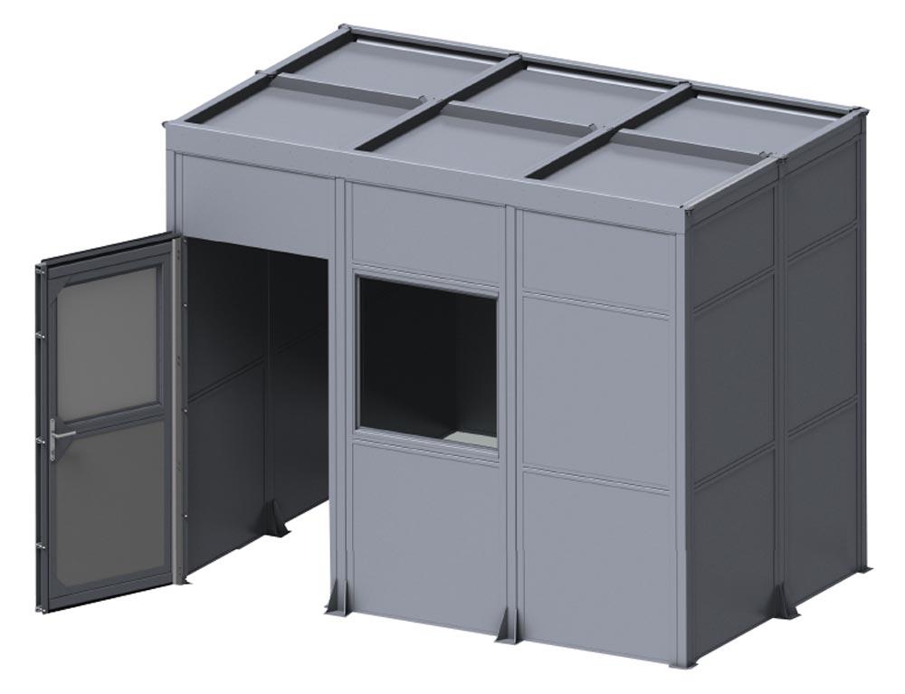 Schleifkabine mit Dach, 2.200 x 3.270 x 2.668 mm