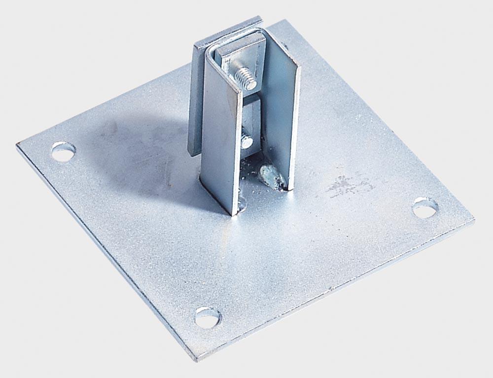 Stirnwandbefestigung, verzinkt, für C-Profil, 40 x 40 mm
