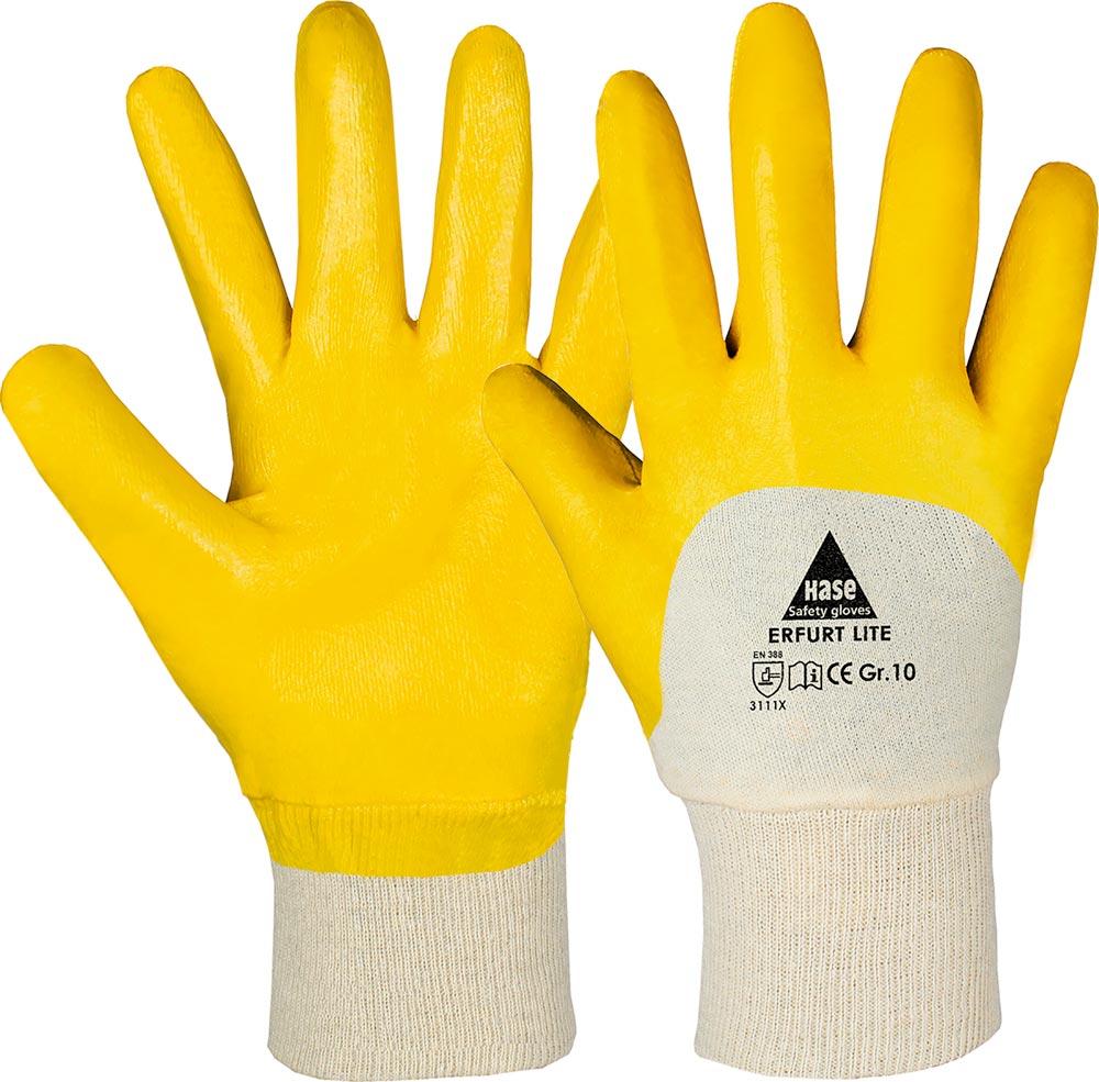 Nitril-Arbeitshandschuh 3/4 Erfurt Lite gelb/natur 11