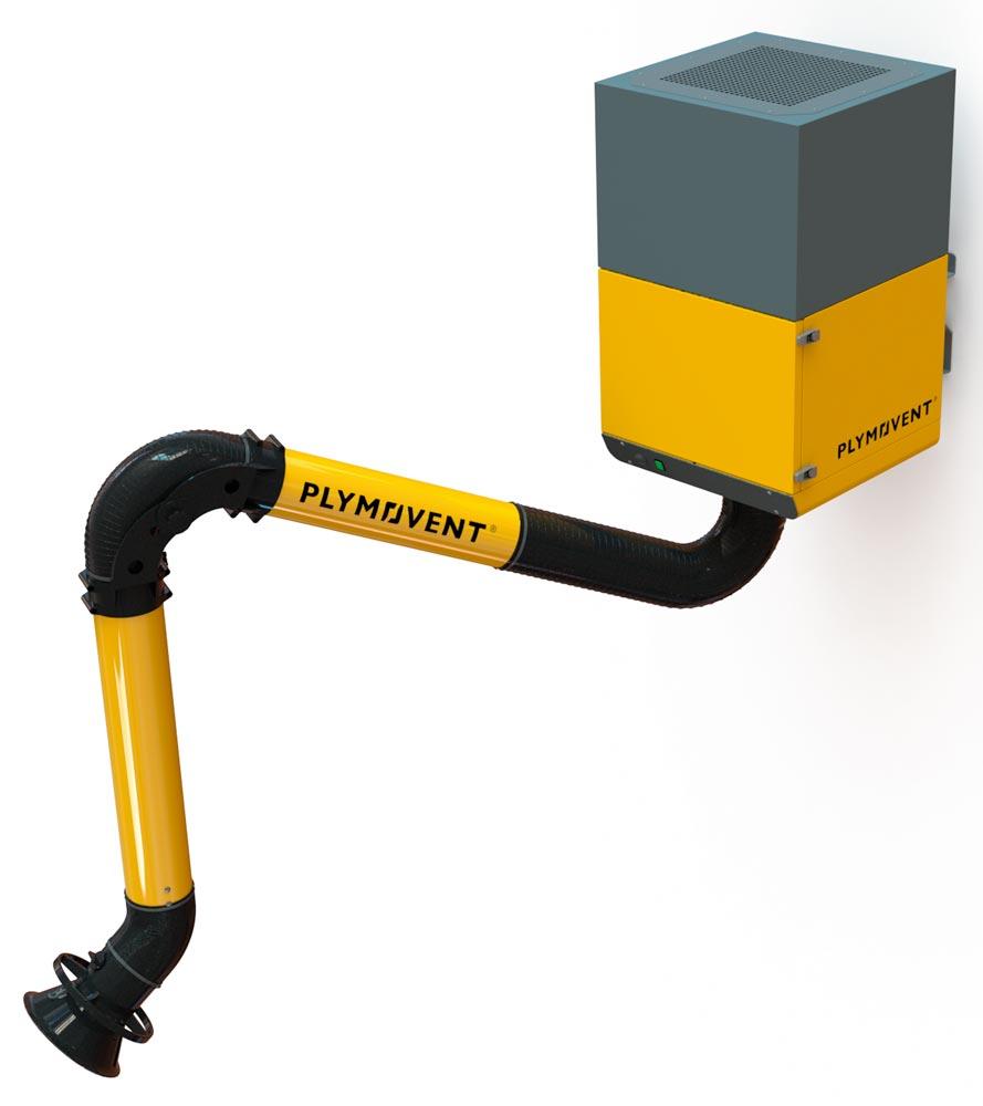 Stationärer Schweißrauchfilter MonoGo Plus mit Absaugarm in Rohrausführung, 4m