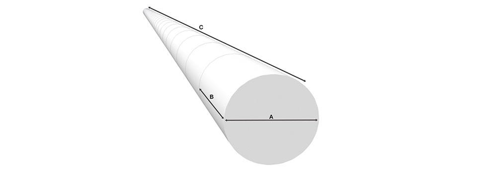 Rohr  33,7 mm, Länge 140 cm
