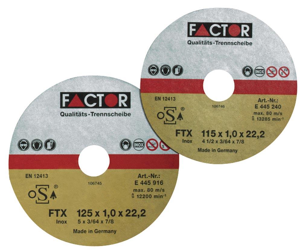 Trennscheiben für Edelstahl, extra dünne Ausf. FTX-INOX 180 x 1,5 x 22,2
