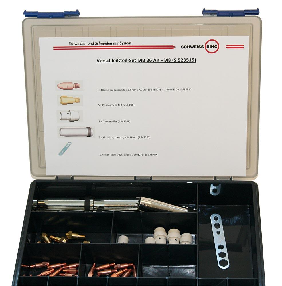 Verschleißteile-Set MB 36 AK M8 / CuCr/Zr, 37 Teile
