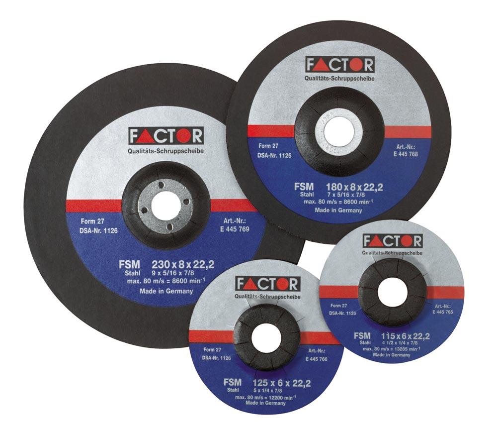 Schruppscheiben für Metall FSM 125 x 7 x 22,23
