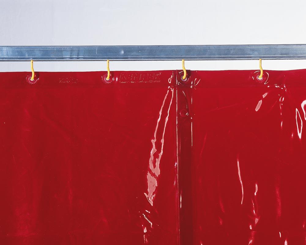 Schutzvorhang rot 1300x1800 mm DIN EN 25980 inkl. Ösen und Druckknöpfe 