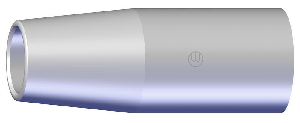 Gasdüse, konisch, NW 12, Länge 52 mm, für ABIMIG A T 155 LW/A 155 LW