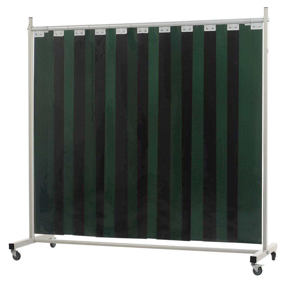 Stellwand ROBUSTO, 1-teilig, m. Lamellenvorhang, orange