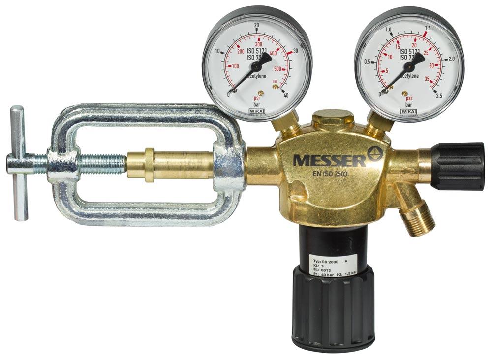 Flaschendruckminderer Wasserstoff, Erdgas, Formiergas, Hinterdr. bis 10 bar