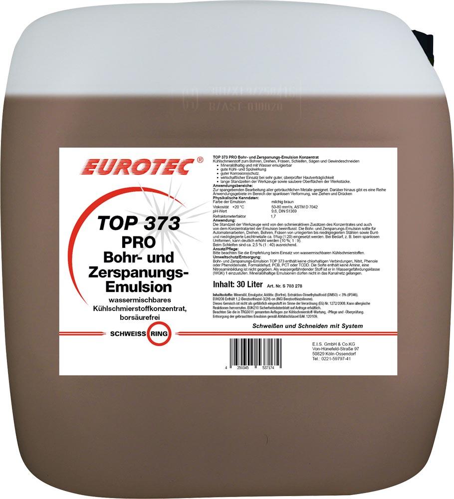 EUROTEC TOP 373 PRO Bohr- und Zerspannungs-Emulsion, 30 l Kanister