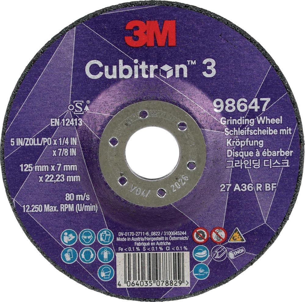 Schruppscheibe Cubitron™ 3 D180xS7mm Körnung 36+ gekröpft 3M™ Cubitron™ 4 Bohrung 22,23 mm