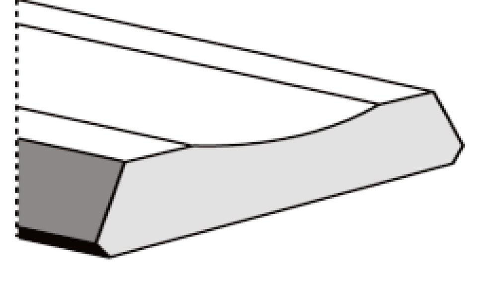 Badsicherung mit Halbrund mit 6 mm Breite, für schmalere Wurzel