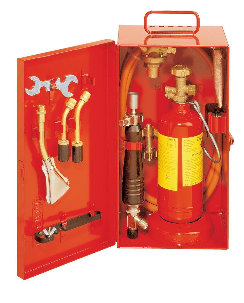 Weichlöt-Garnitur Classic, im Stahlblechkasten1,5 bar (G 3/8 links)