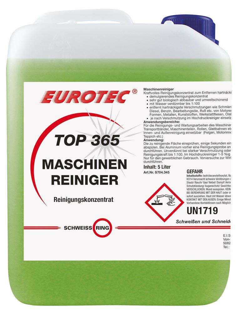EUROTEC TOP 365 Maschinenreiniger, Kanister a 5 Liter