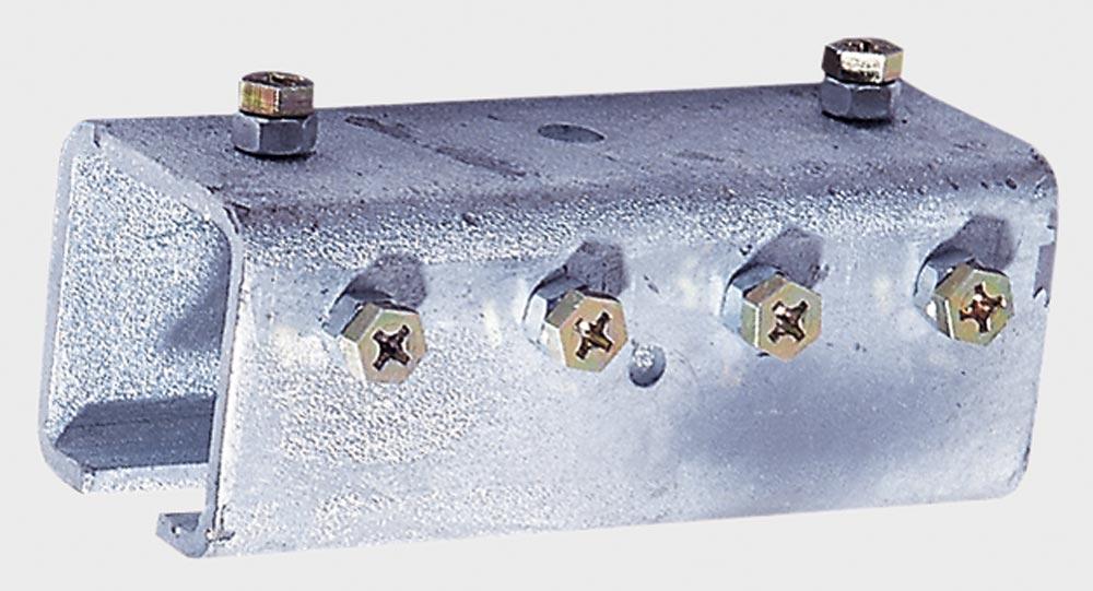 Schienenverbinder, verzinkt, für C-Profil 40x40 mm