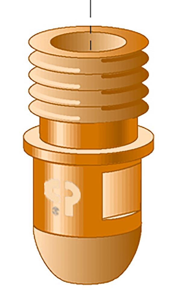 Elektrode kurz, Hafnium, P 150 / CP 160