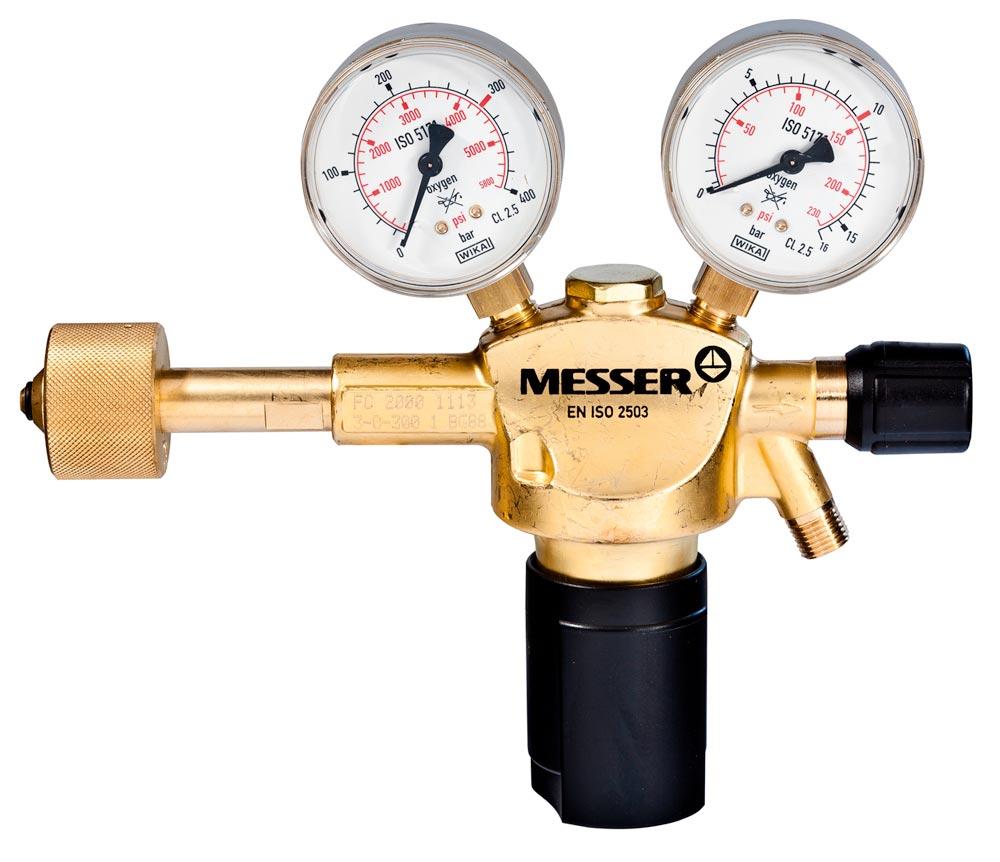 Flaschendruckminderer 300 bar f. Brenngase, Hinterdruck 10 bar, G3/8 Zoll