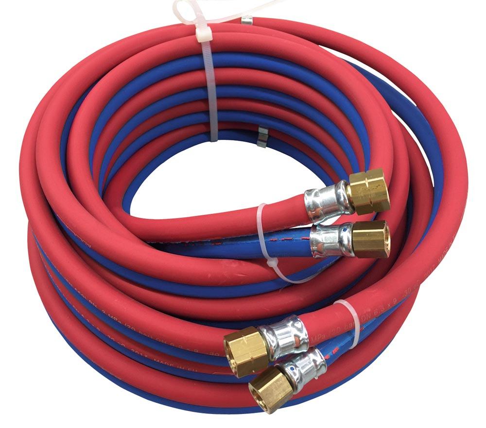 Zwillingsschlauch Sauerststoff und Acetylen 5 m 4 x 4 mm