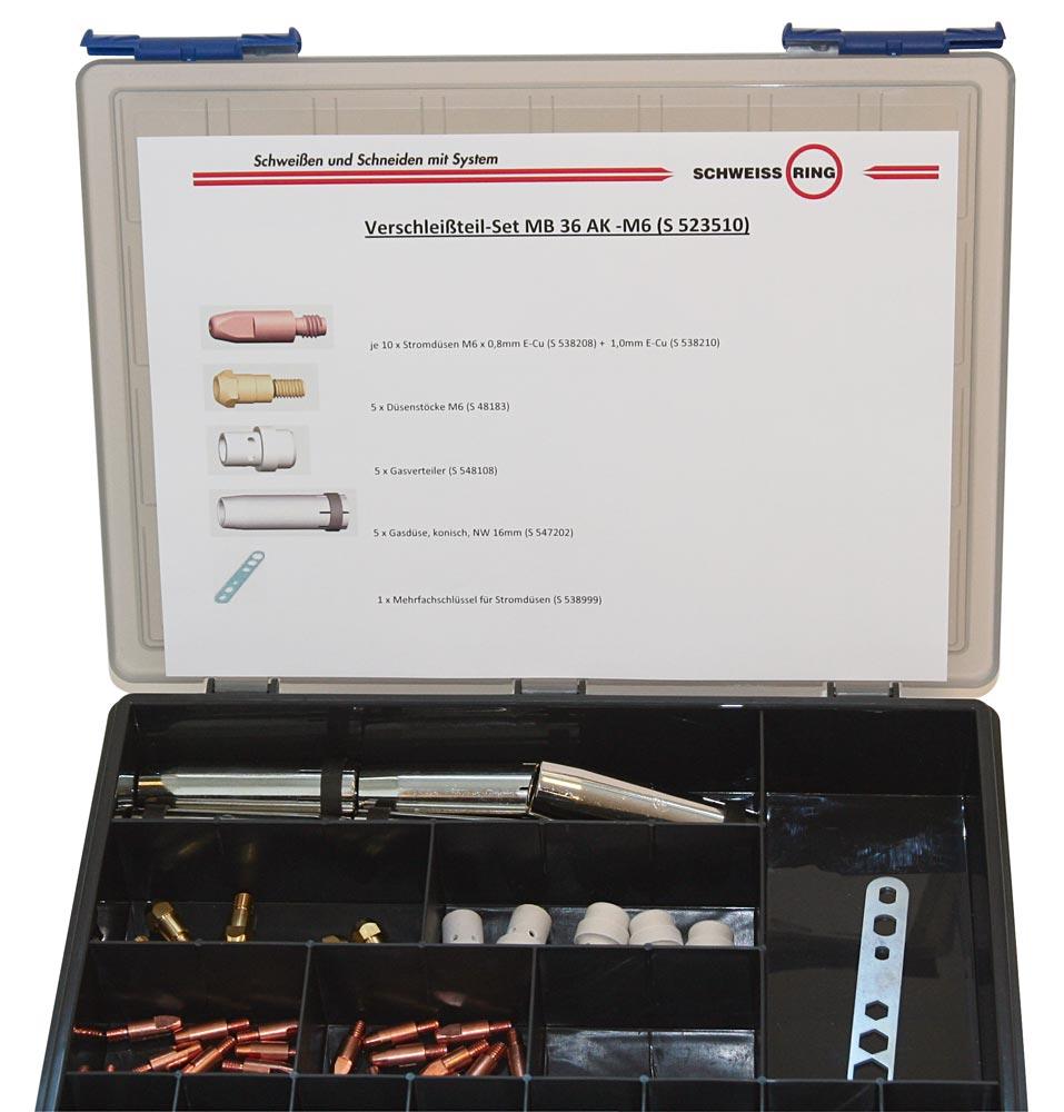 Verschleißteile-Set MB 36 AK M6 / E-Cu, 37 Teile
