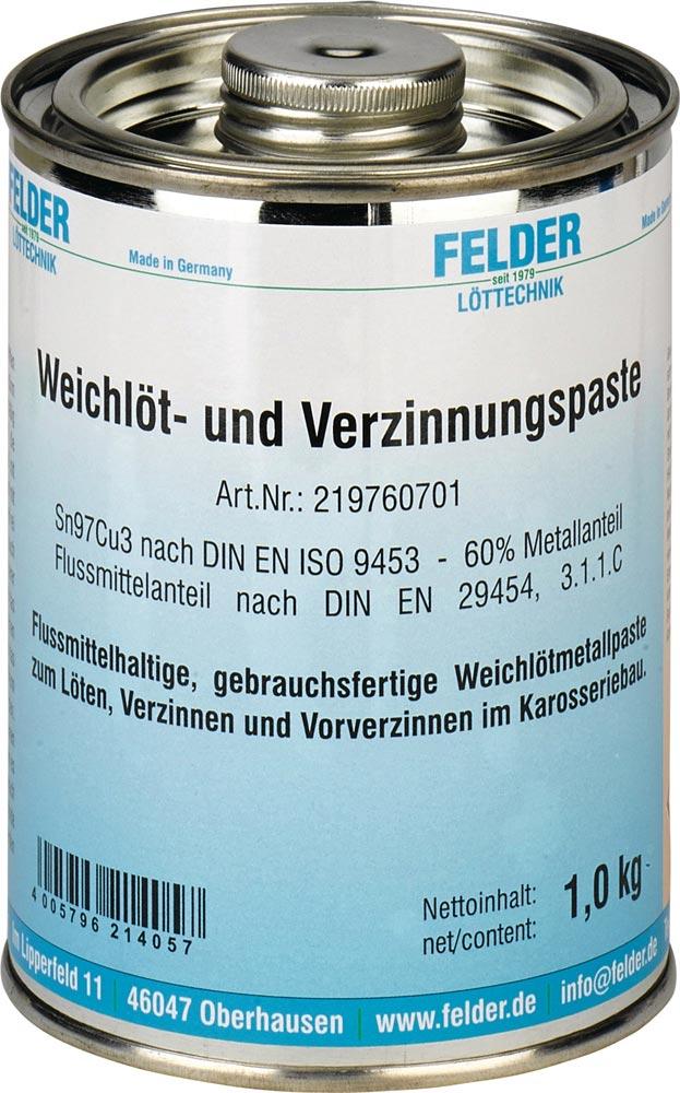 Weichlöt- und Verzinnungspaste 230 - 250 C 1 kg S-Sn97Cu3
