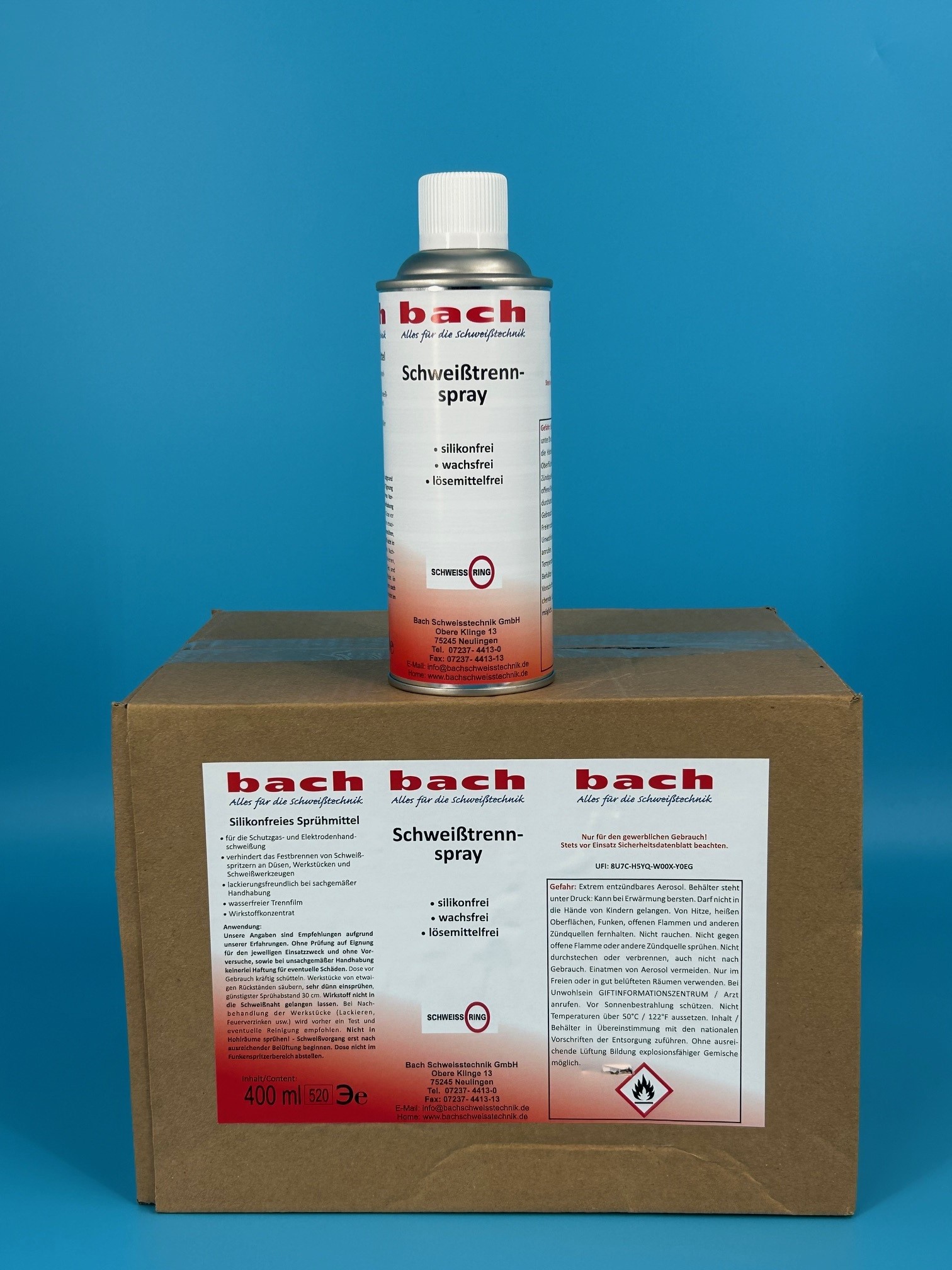 "BACH" Schweißtrennspray silikonfrei, Dose a 400 ml